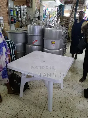 Square White Plastic Table