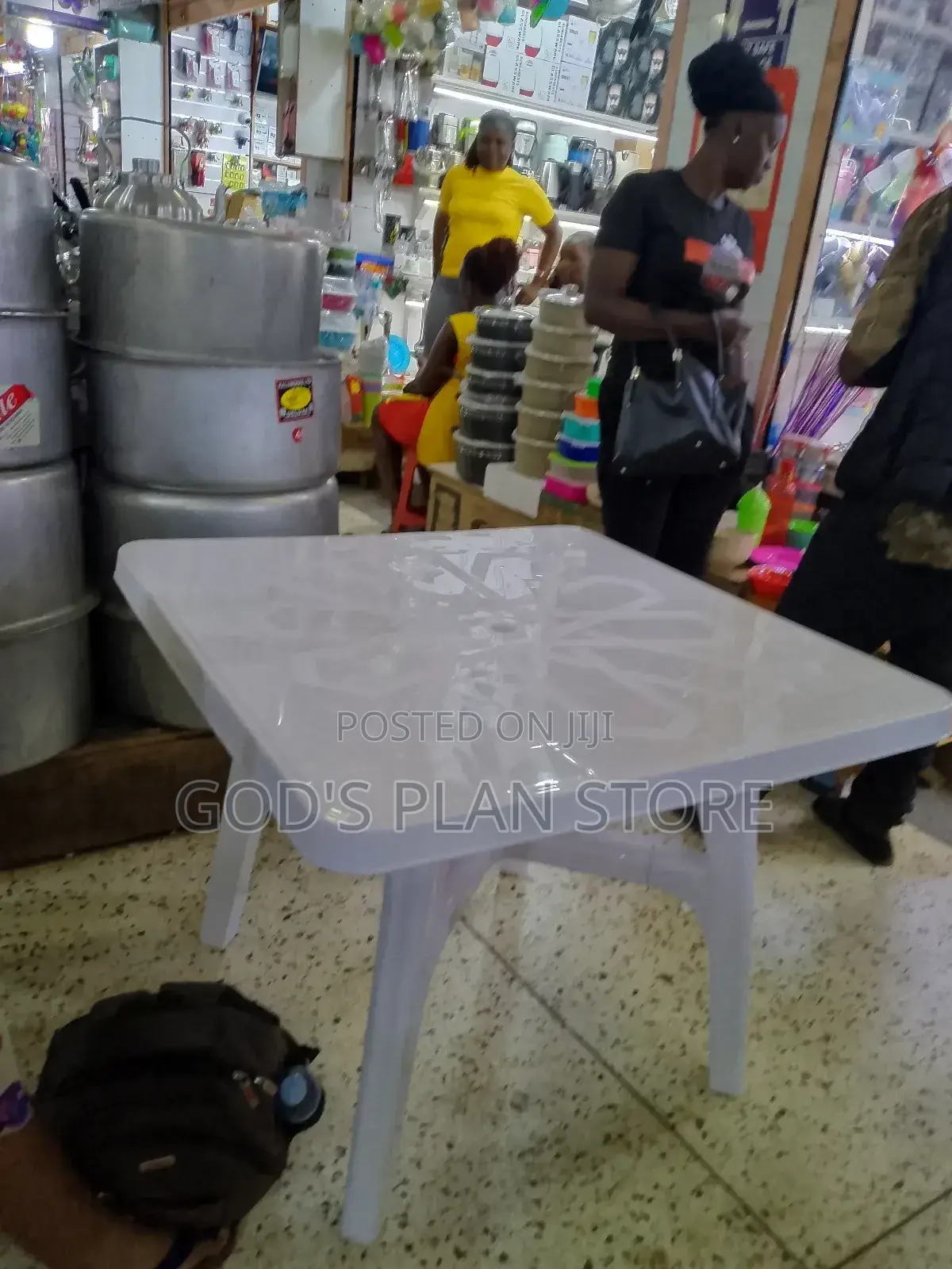 Square White Plastic Table