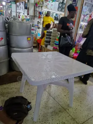 Square White Plastic Table