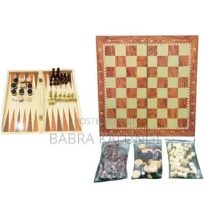 3 Games in 1 Chess, Checkers and Backgammon-Multicolor
