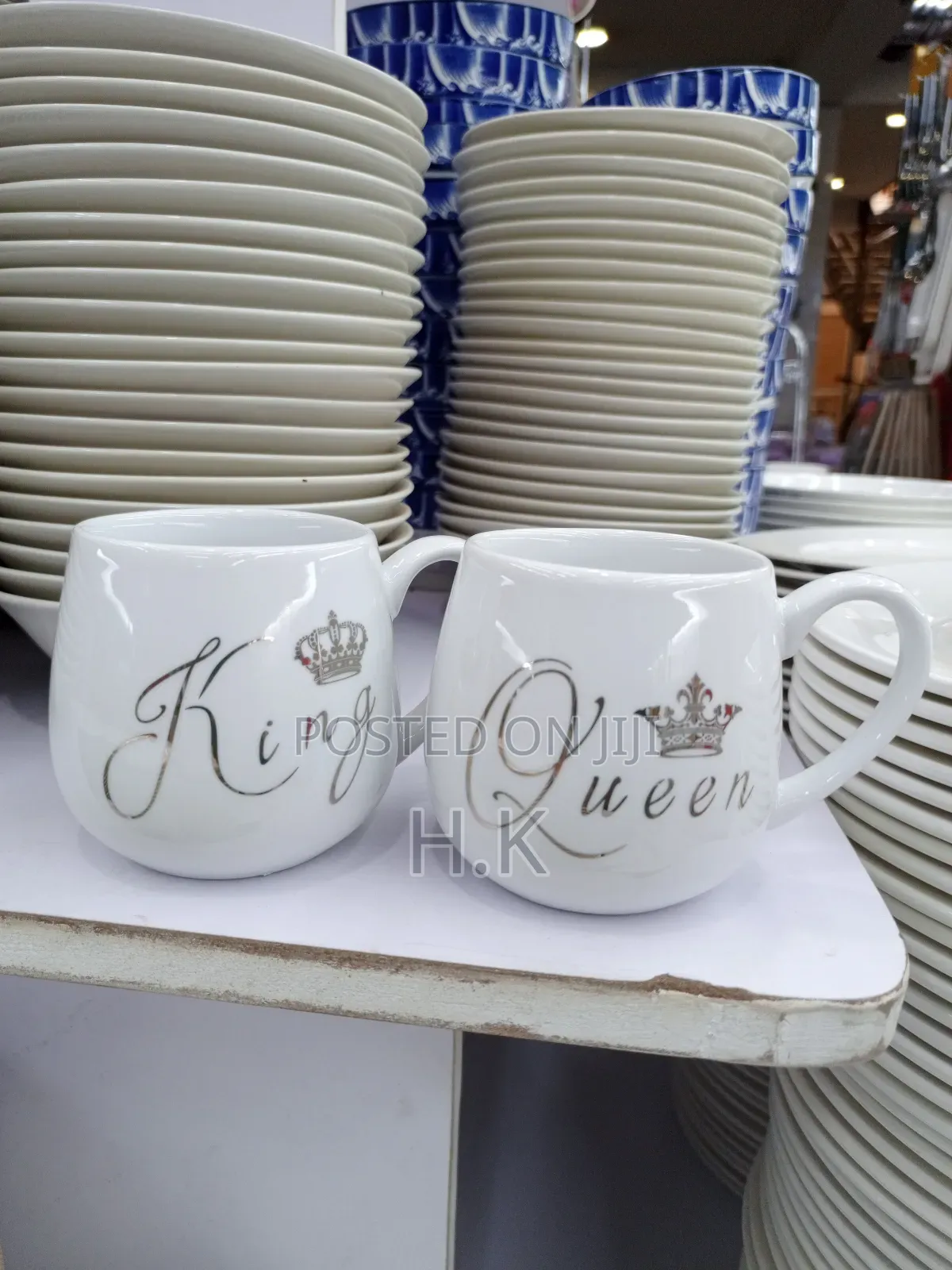 King and Queen Ceramic Coffee Mugs (12pieces)