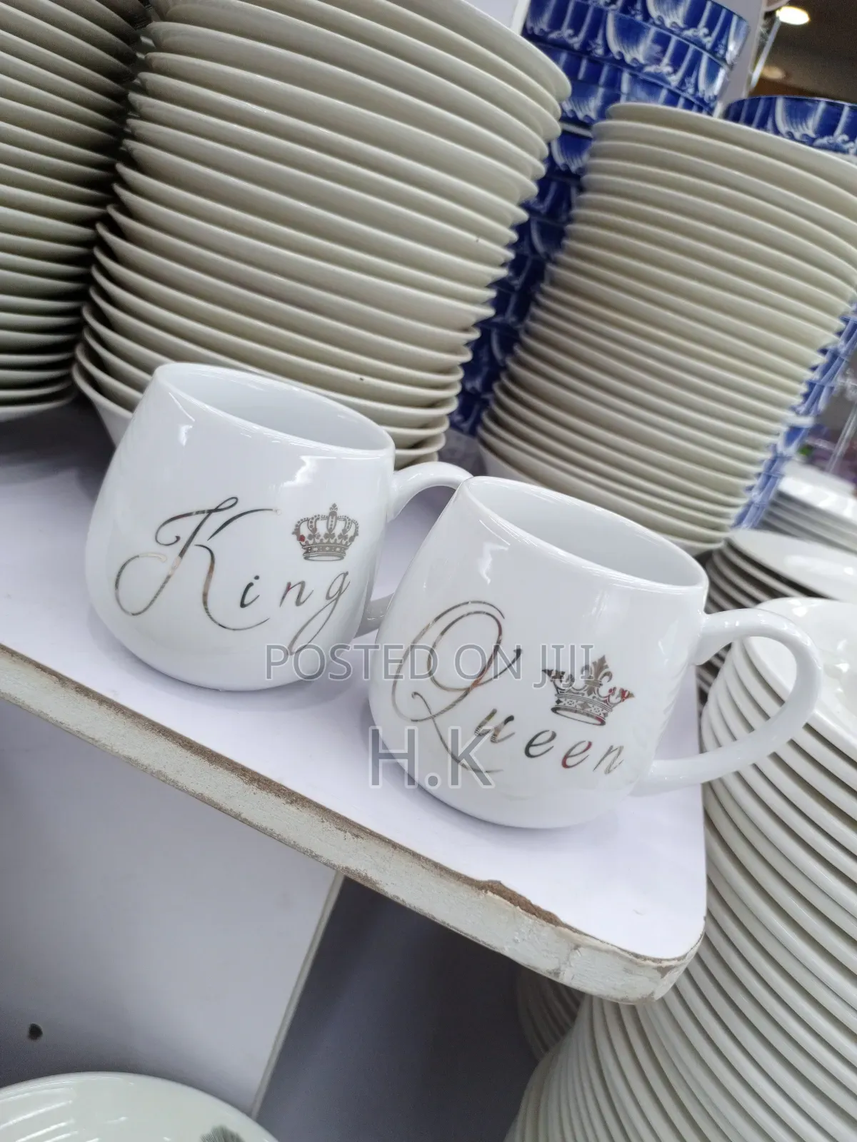 King and Queen Ceramic Coffee Mugs (12pieces)
