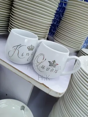 King and Queen Ceramic Coffee Mugs (12pieces)