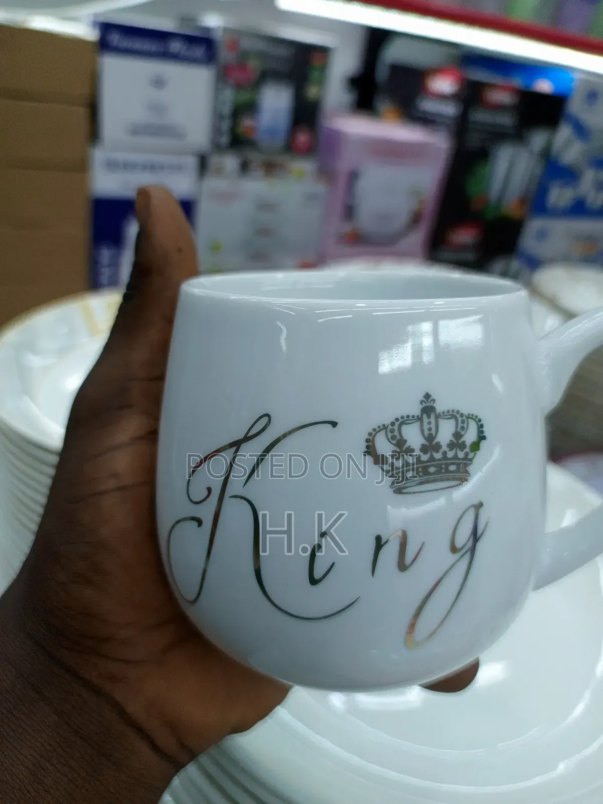 King and Queen Ceramic Coffee Mugs (12pieces)