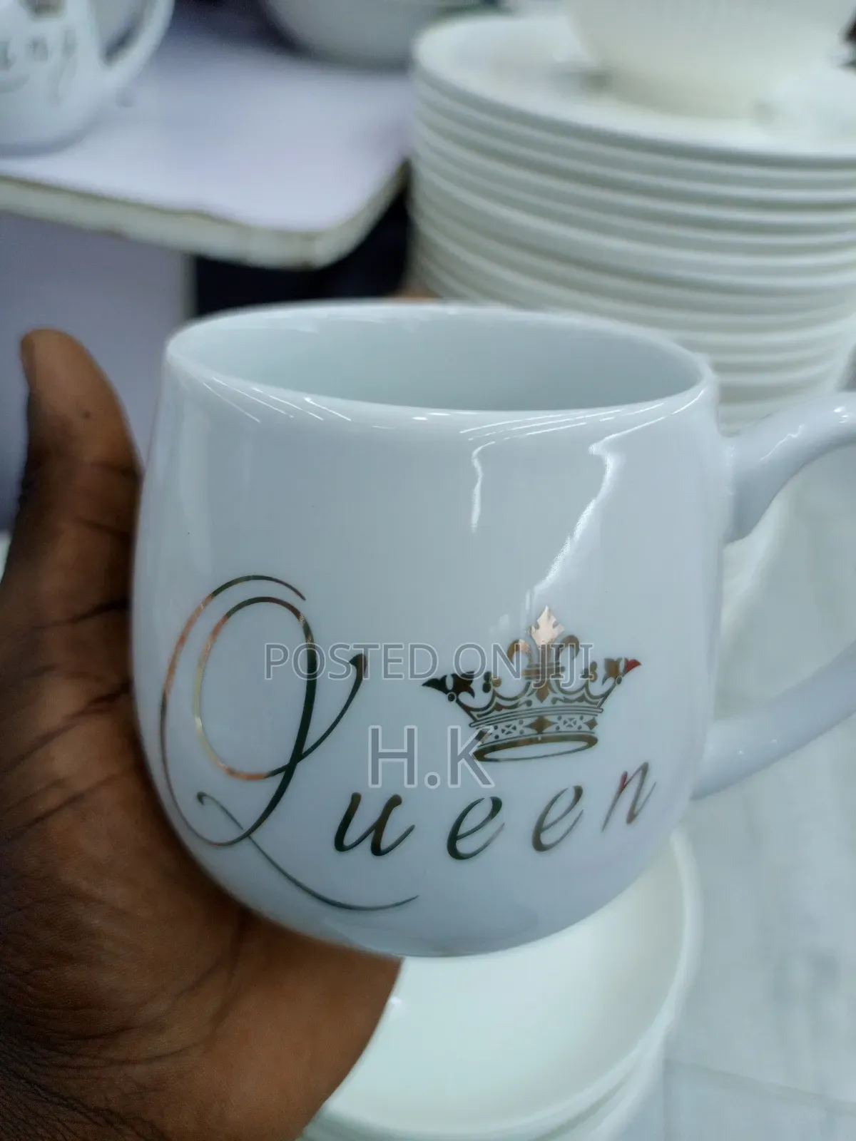 King and Queen Ceramic Coffee Mugs (12pieces)