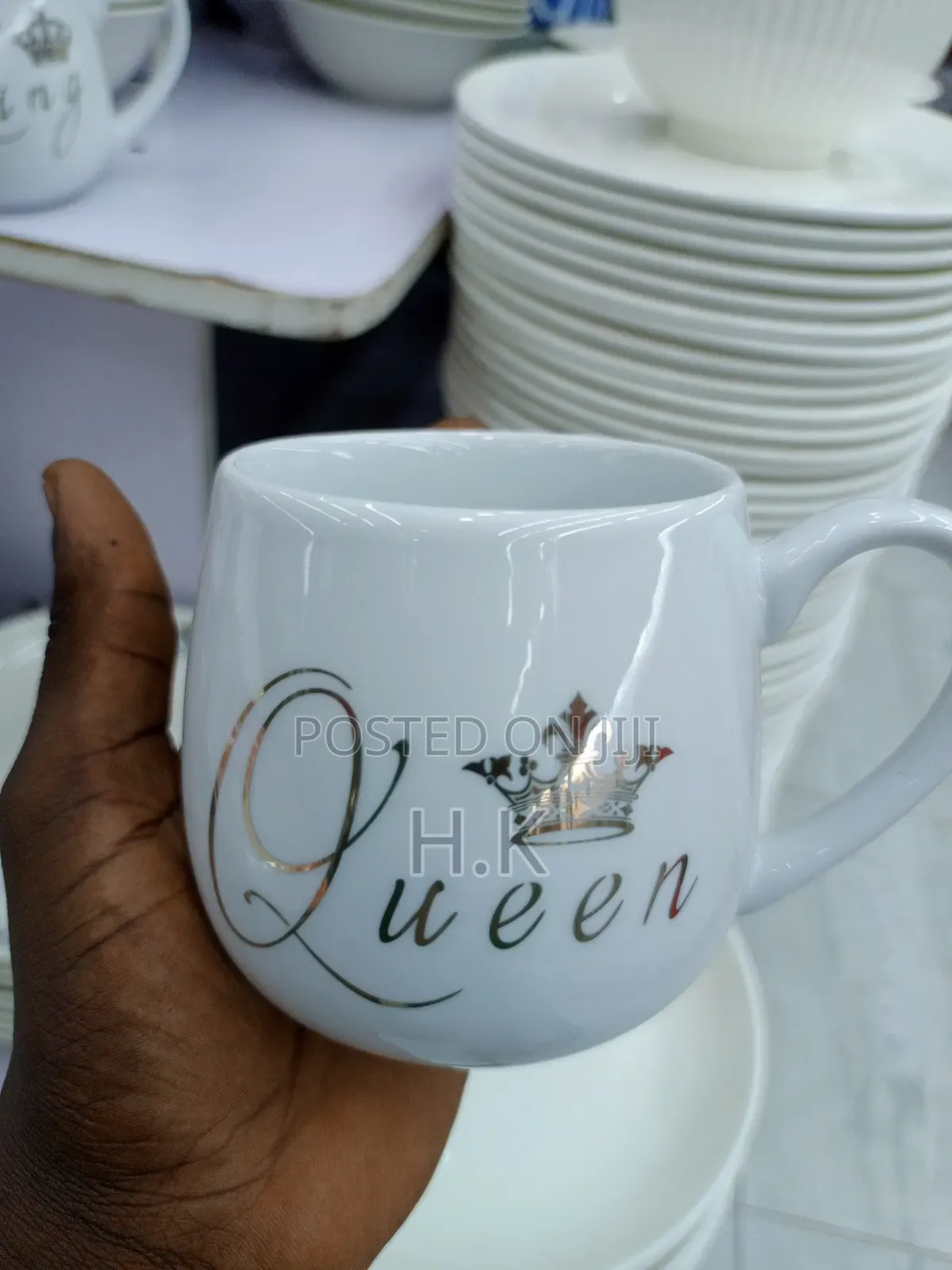 King and Queen Ceramic Coffee Mugs (12pieces)