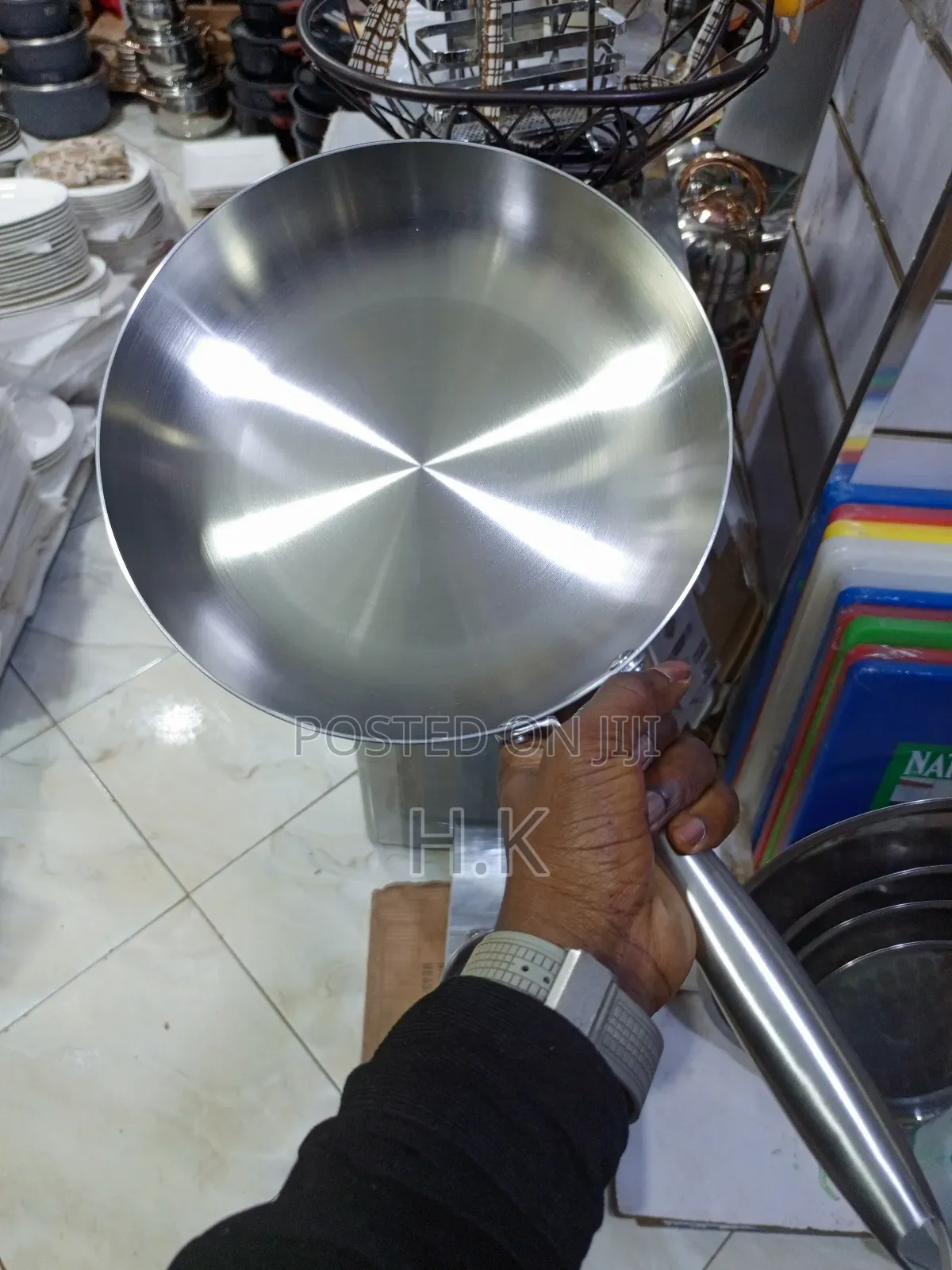 26cm Lunkai 304 Stainless Steel Frying Pan