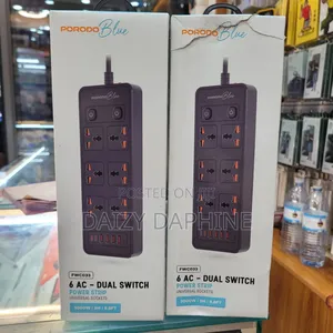 Dual Switch Power Strip Universal Sockets Extension