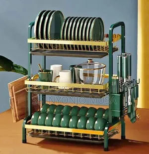 Multifunctional Kitchen Utensil Holder |3-Leveldish Drainer