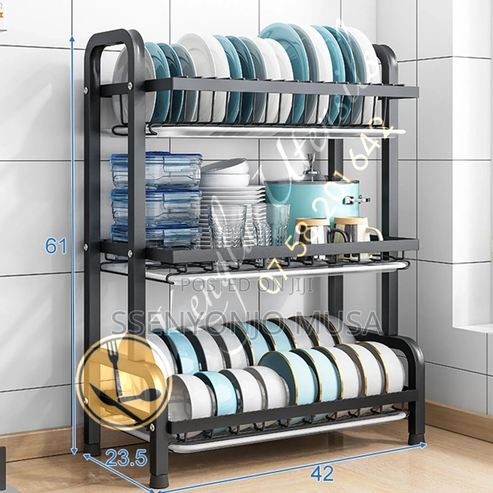 Multifunctional Kitchen Utensil Holder |3-Leveldish Drainer