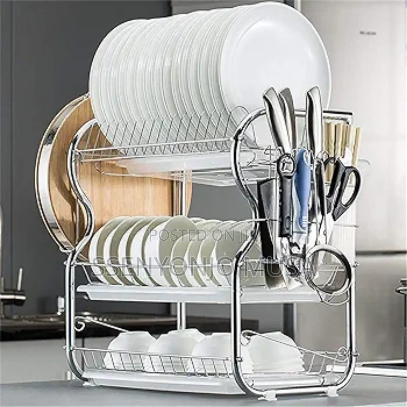 Wefun 3-Tier Dish Drainer | Dish Dryer for Plates, Cutlery.