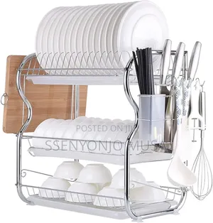 Wefun 3-Tier Dish Drainer | Dish Dryer for Plates, Cutlery.