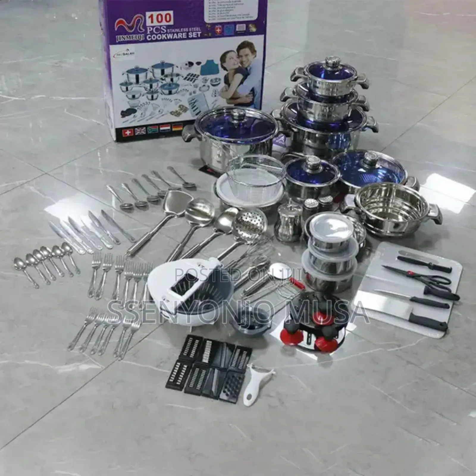 100pcs Stainless Steelcookware Set/Durable,Kitchenessentials
