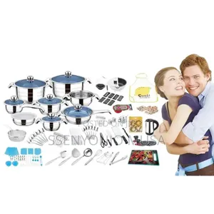 100pcs Stainless Steelcookware Set/Durable,Kitchenessentials