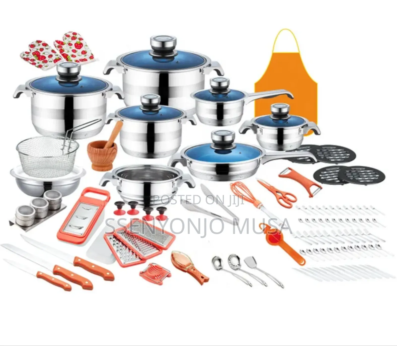 100pcs Stainless Steelcookware Set/Durable,Kitchenessentials