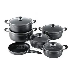 11 Pieces Non-Stick Cookware Set With Frying Pan | Black