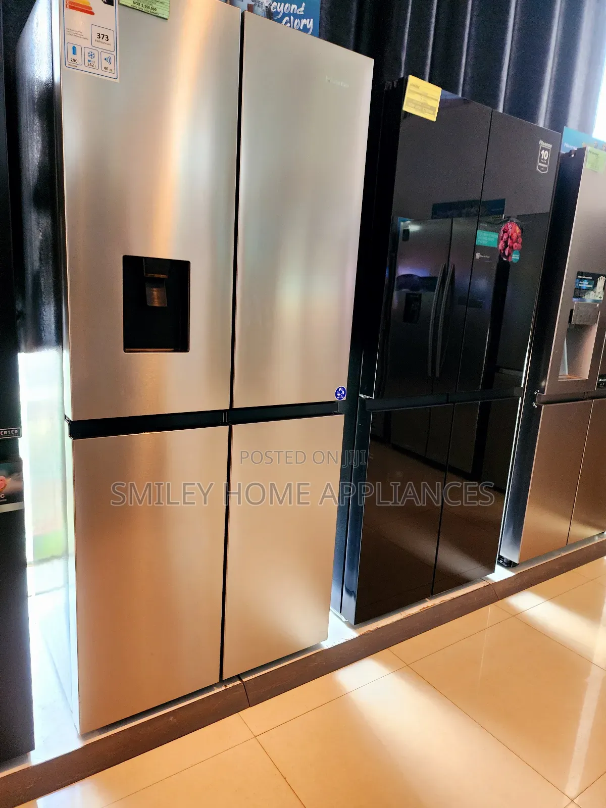 Hisense 4door Side by Side Refrigerator Silver