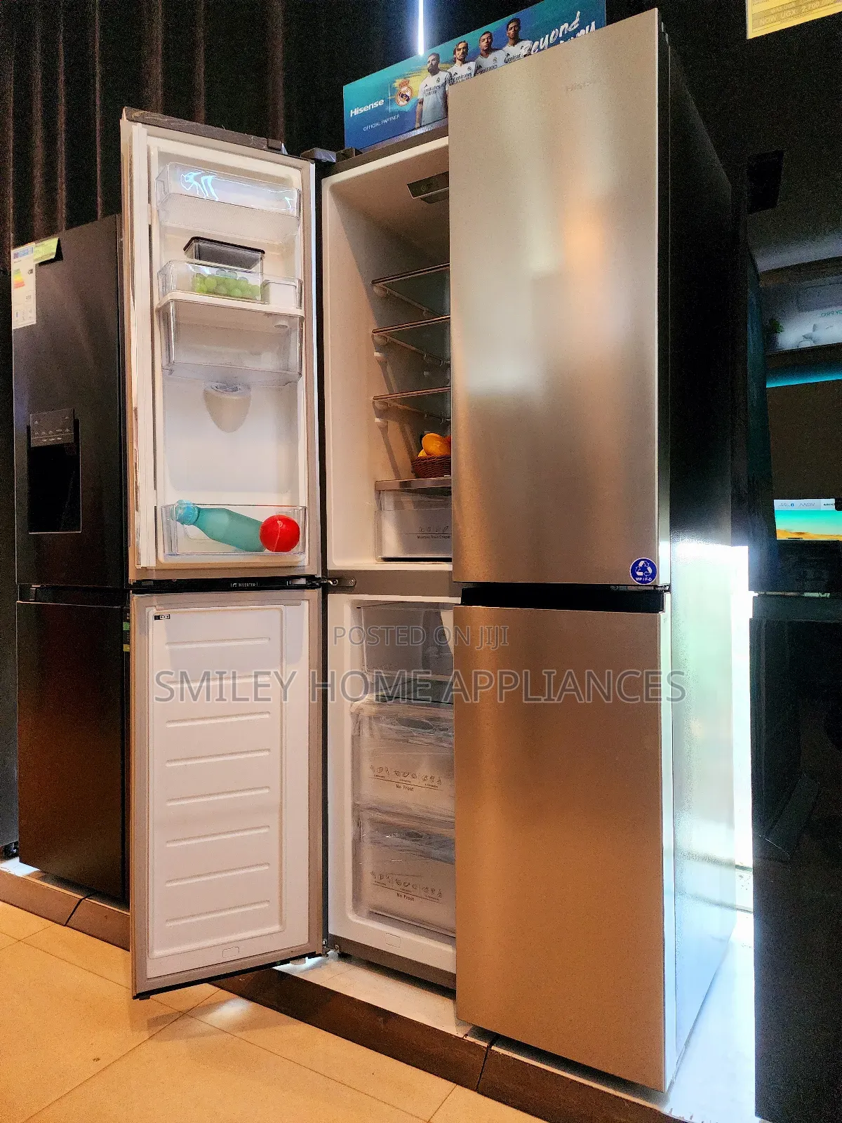 Hisense 4door Side by Side Refrigerator Silver