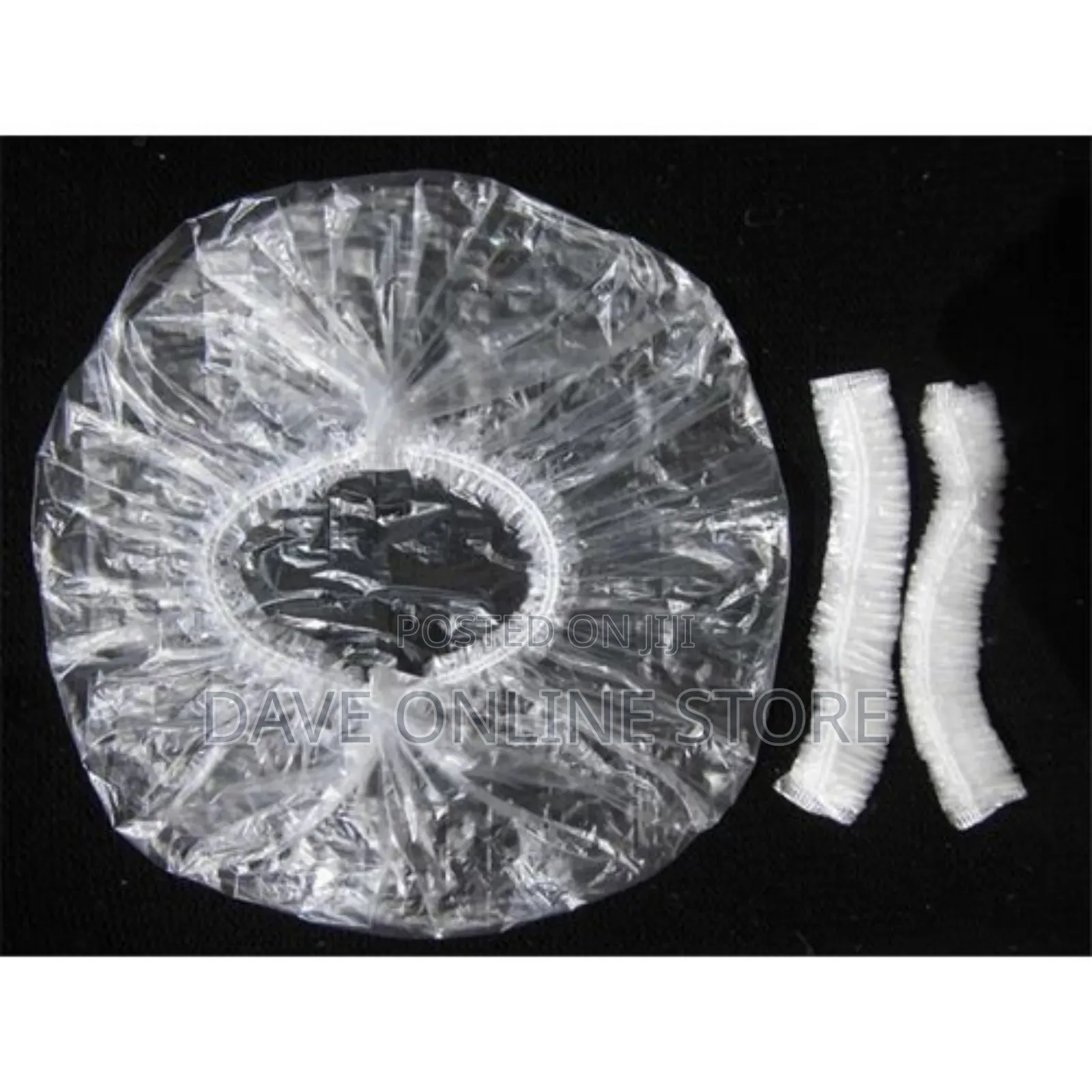 100 PCS Shower Caps Pack -- CLEAR