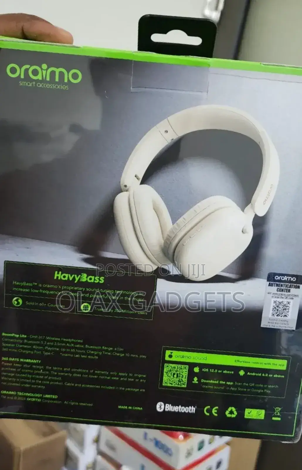 Oraimo Boompop Lite Enc Over-Ear Wireless Headphones