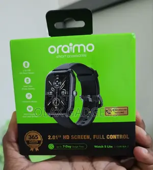 Oraimo Watch 5 Lite 2.01" Hd Calling Waterproof Smart Watch