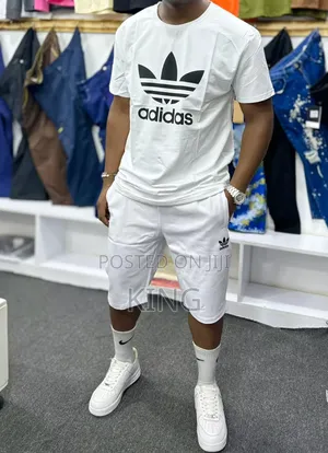 White Adidas 2pack Design. Shirt and Short