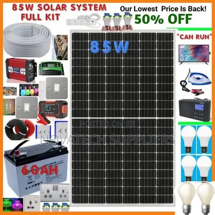 85W Solar System Full Package / Bombo Solar