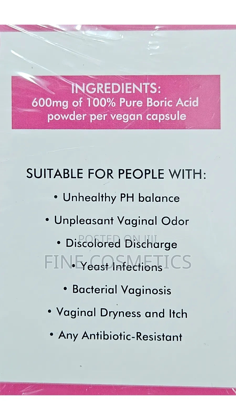 Authentic Boric ACID For Wholesale | Feminine Suppositories