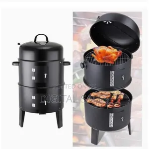 Black Large Round BBQ Grill