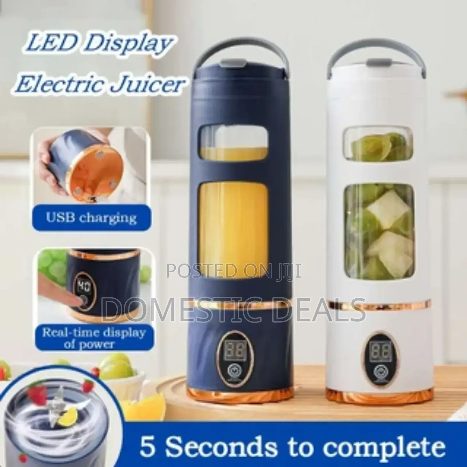 Led Display Rechargeable Portable Blender