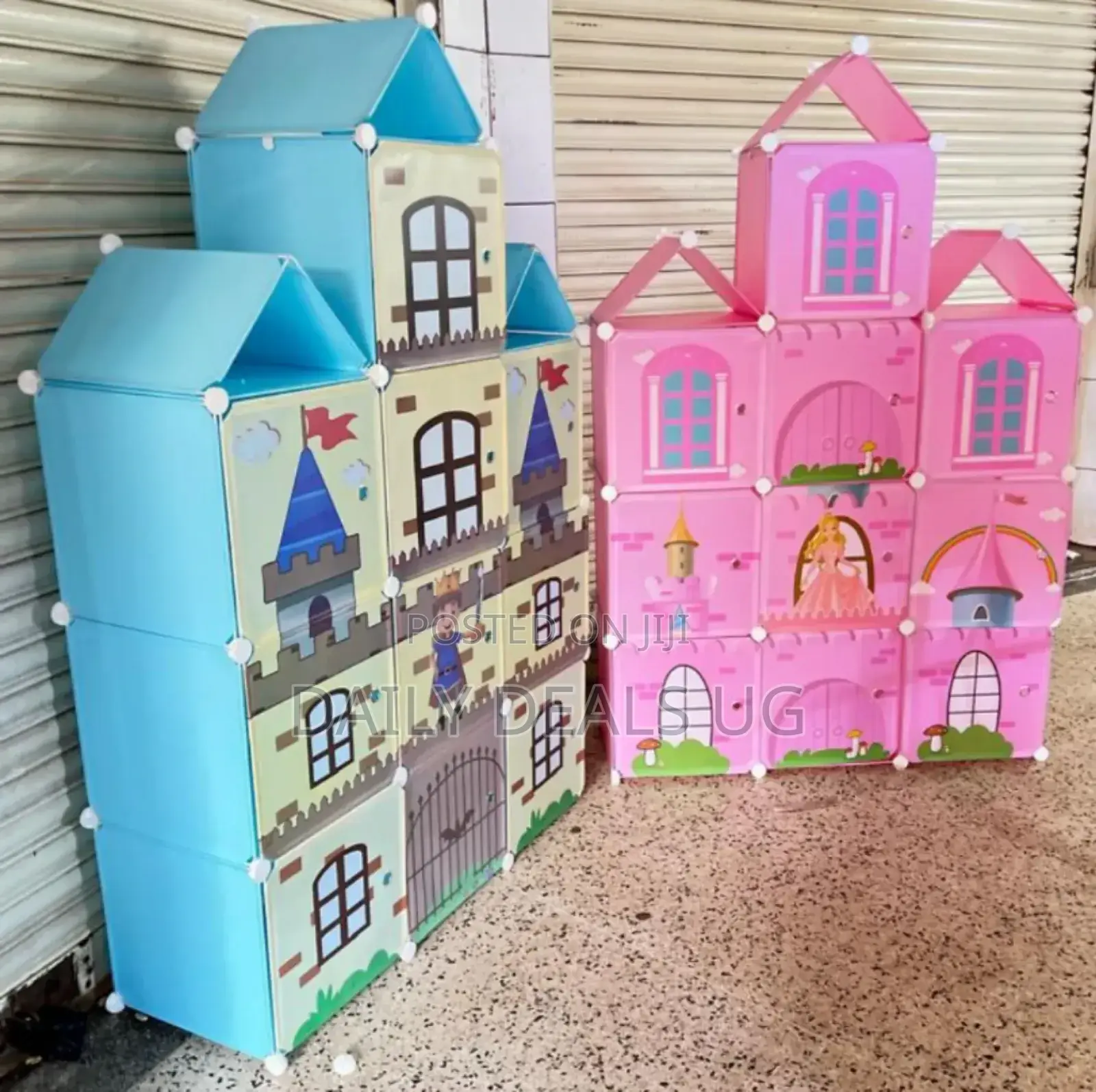Three Columns Kids Plastic Wardrobe
