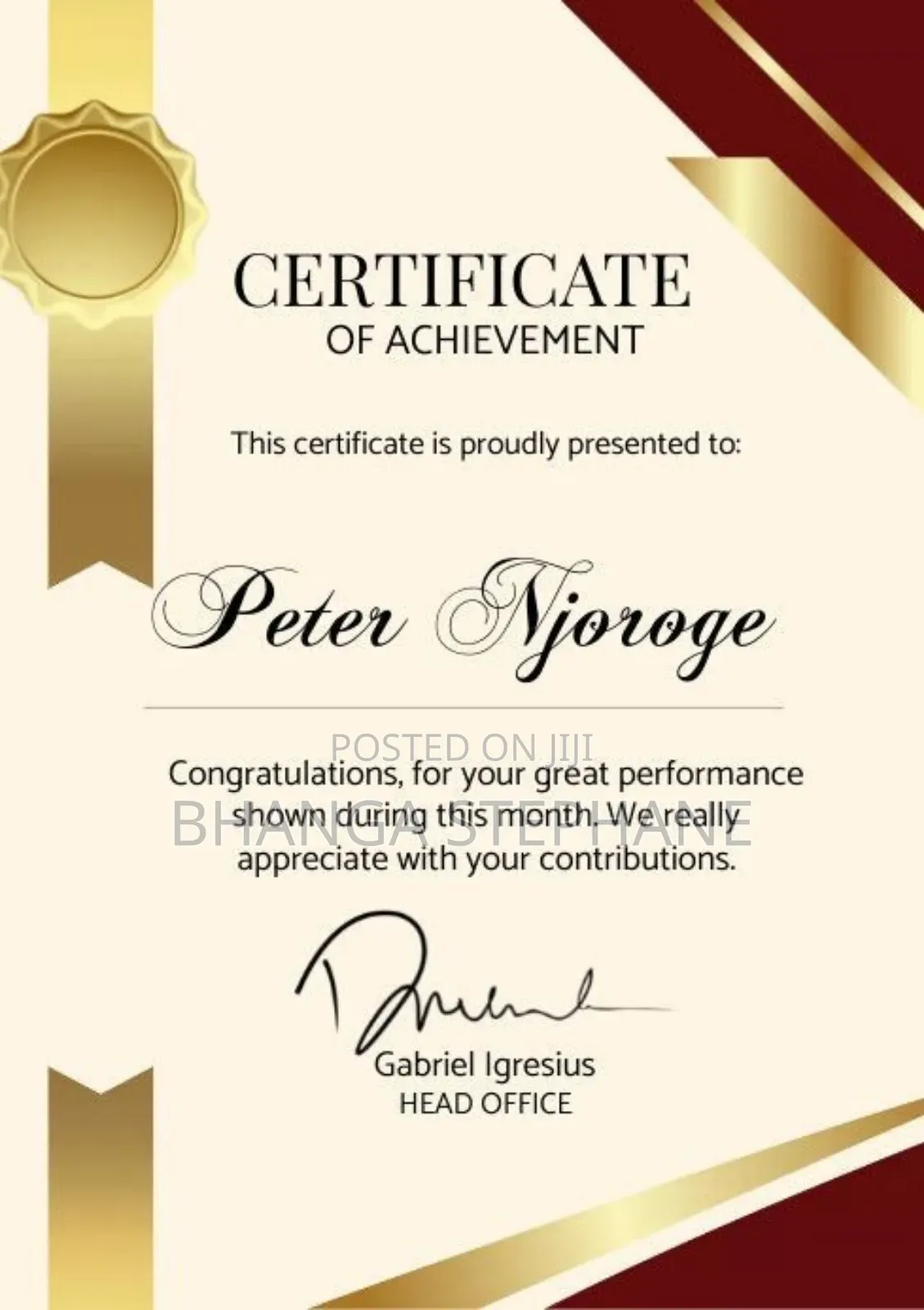 Certificate Designing