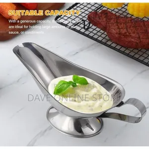 Pack of 2 Stainless Steel Sauce, Gravy Boats - Silver