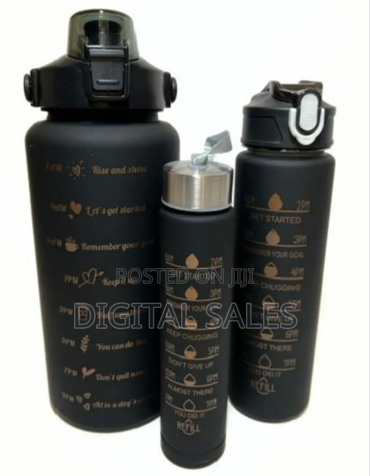 3 Set Plastic Travel Water Bottle