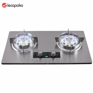 Digital Stainless Steel 2 Burners Timing Fire Stove Natural-