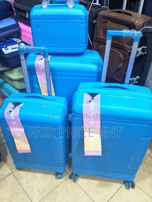 Pure Rubber Plastic Suitcases. Good Partner.Fullset.( Blue)