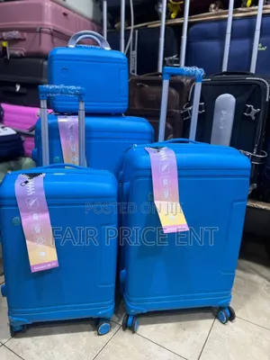 Good Partner Rubber Suitcases.Fullset. 4pcs. ( Blue)