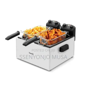 Saachi 3+3 Double Deep Fryer | Stainless Steel Commercial-