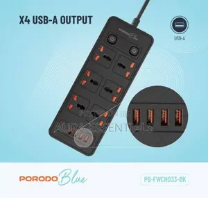 PORODO Blue 6 -AC Dual Switch