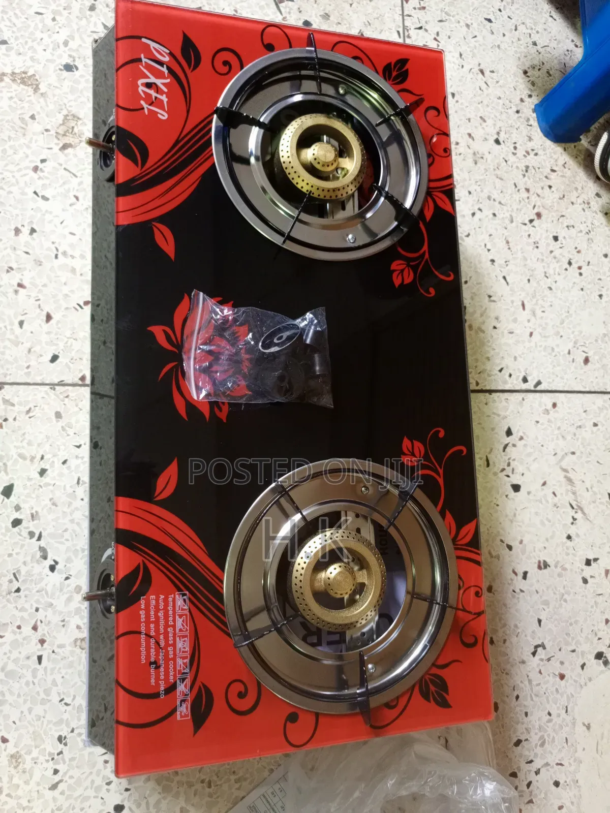Pixel 2-Burner Tempered Glass Gas Stove.