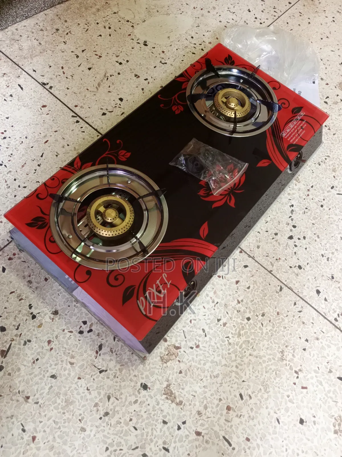 Pixel 2-Burner Tempered Glass Gas Stove.