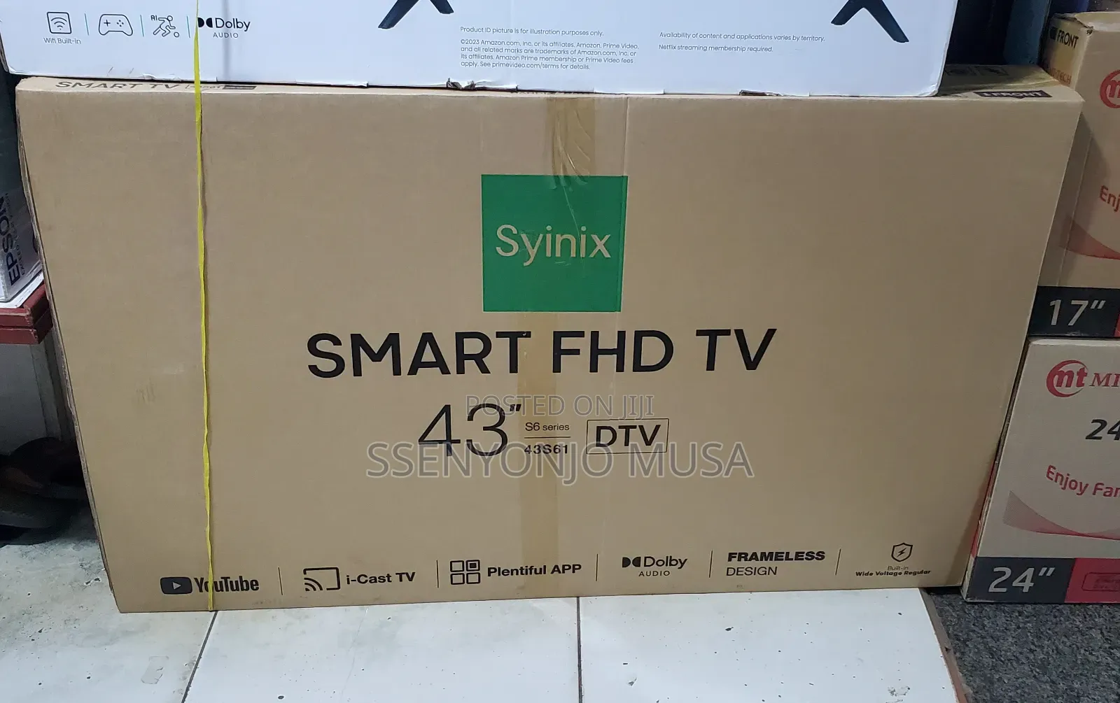 Syinix 43 Inch Frameless Android Smarttv| Free-to-Airdecoder