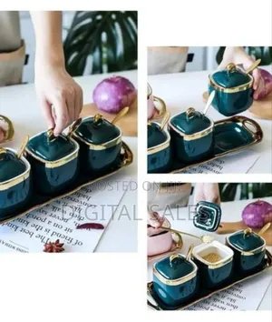 Condiment Spice Jars Set With Holder