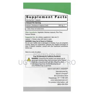 Nature's Answer, Mullein Leaf, 500 Mg, 90 Veg Capsules