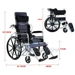 Stainless Steel Reclining Wheelchair With a Poty