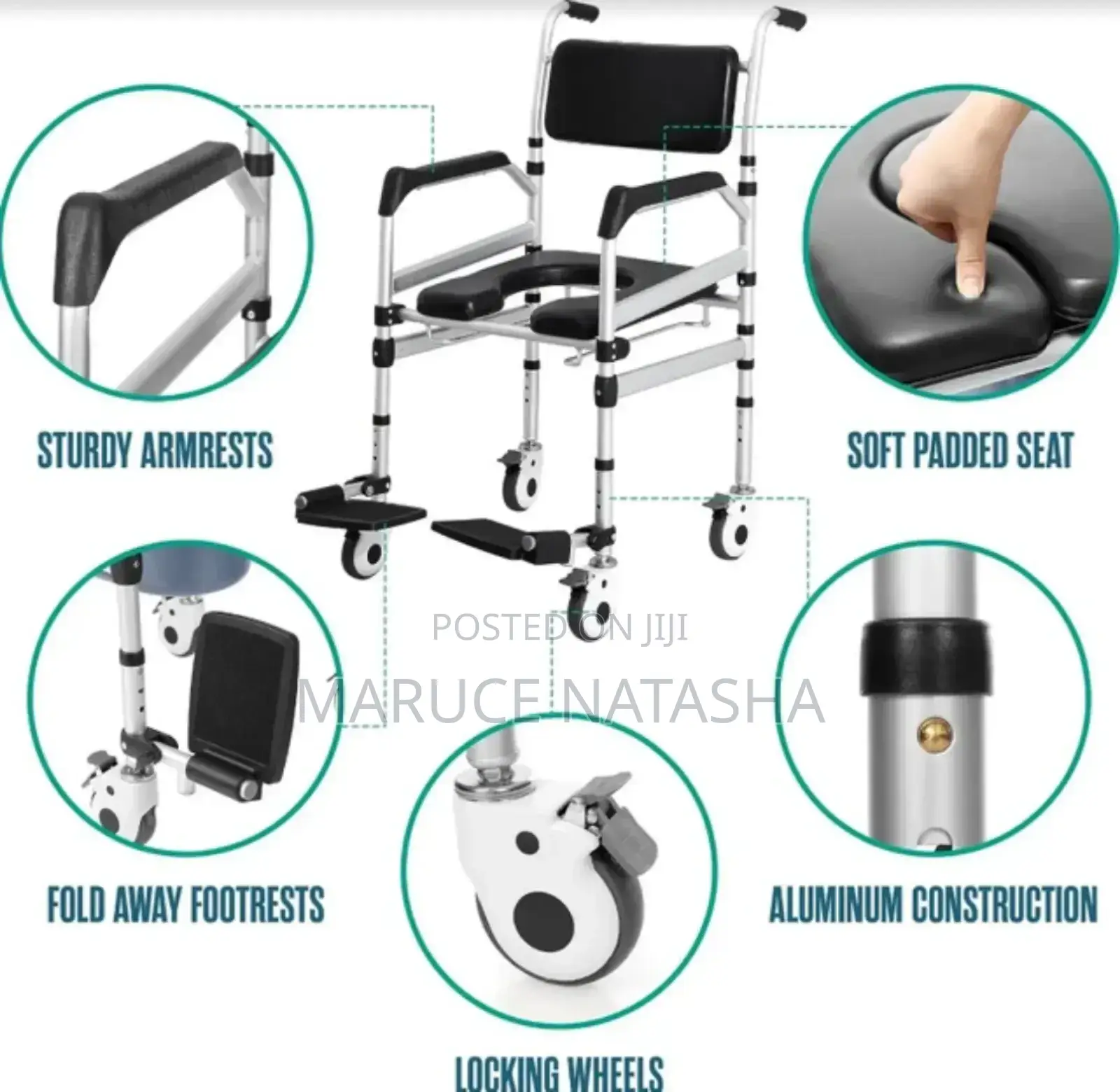 Rolling Shower Chair (Commode Chair)