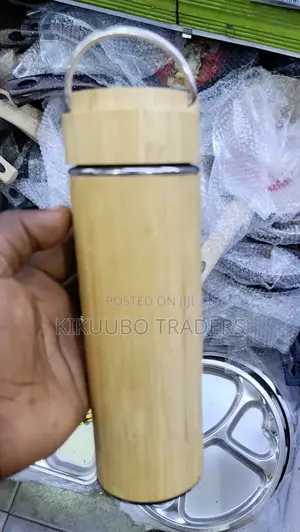 Double Wall Stainless Steel Bamboo Vacuum Flask