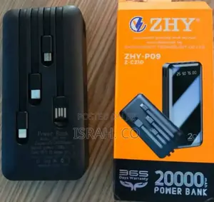 ZHY 20000mah Powerbank WTH Inbuilt Type-C,Micro,Lighting,USB