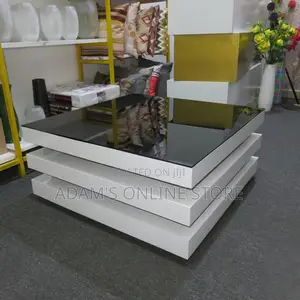 Black Square and White Certer Table