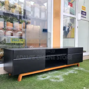 Black and Brown Stand Tv Unit 35cm Width by 6ft Length